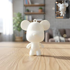 Cute bear figure keychain for bags, keys, and accessories
