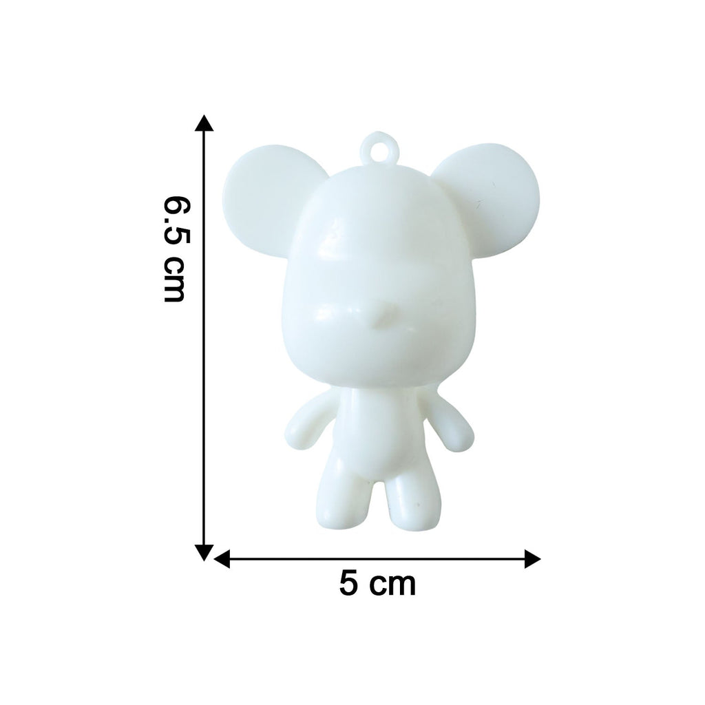 Mini bear toy keychain accessory for fashionable styling