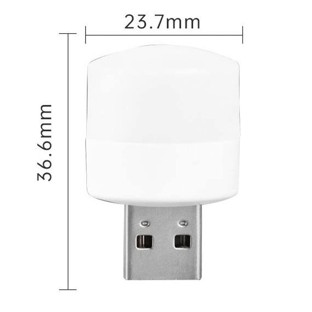 Measuring chart of dimensions for yellow USB LED night lamp