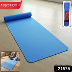 Yoga mat laid out at home gym for workout practice